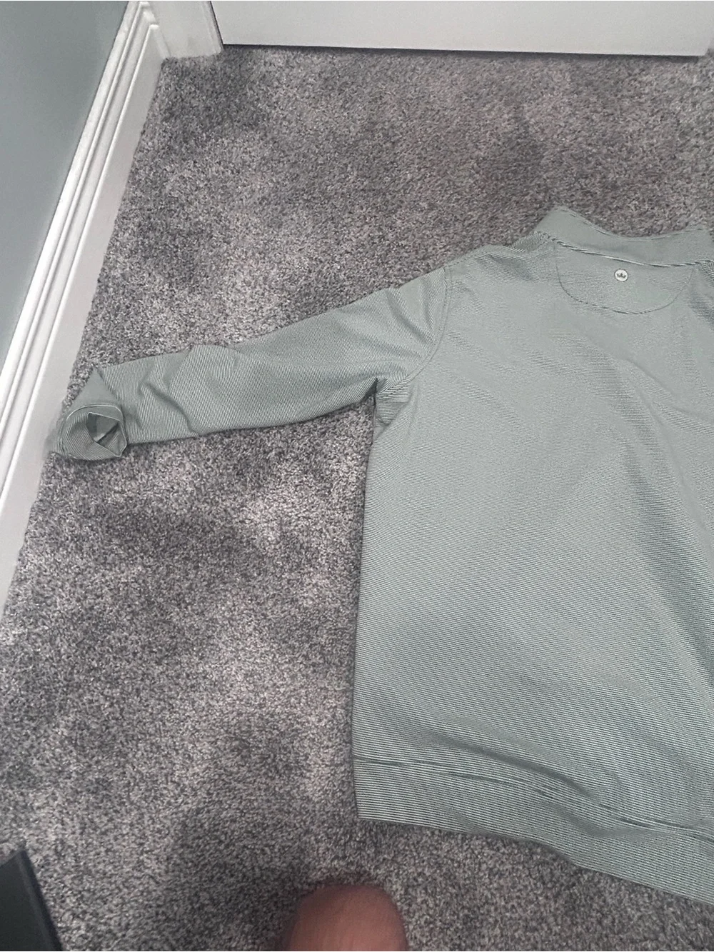 Keeneland Peter Millar Green Striped Lightweight Quarter-Zip Shirt Jacket